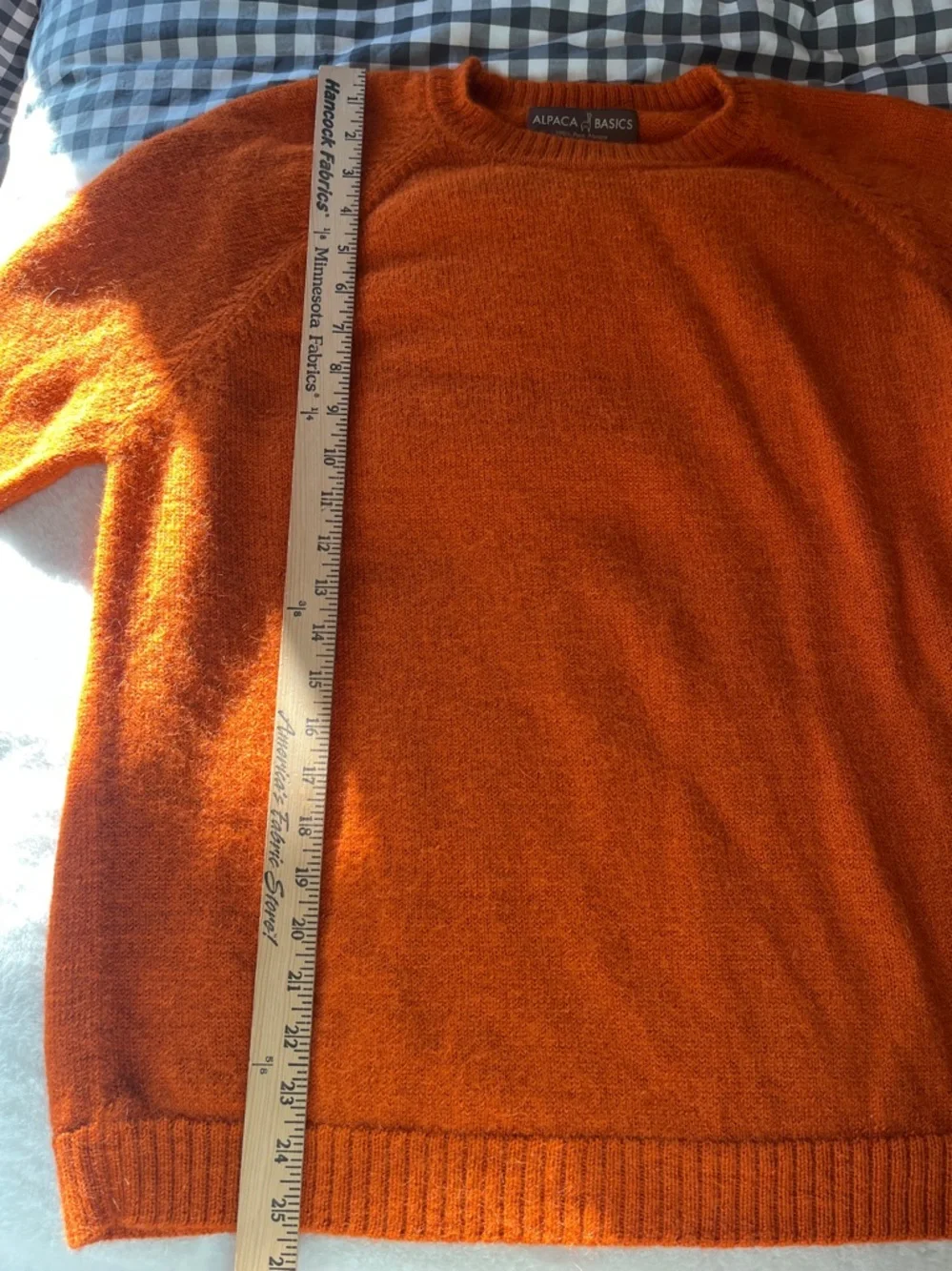 100% Peruvian Alpaca Sweater by Alpaca Basics Orange **read description -sizing*